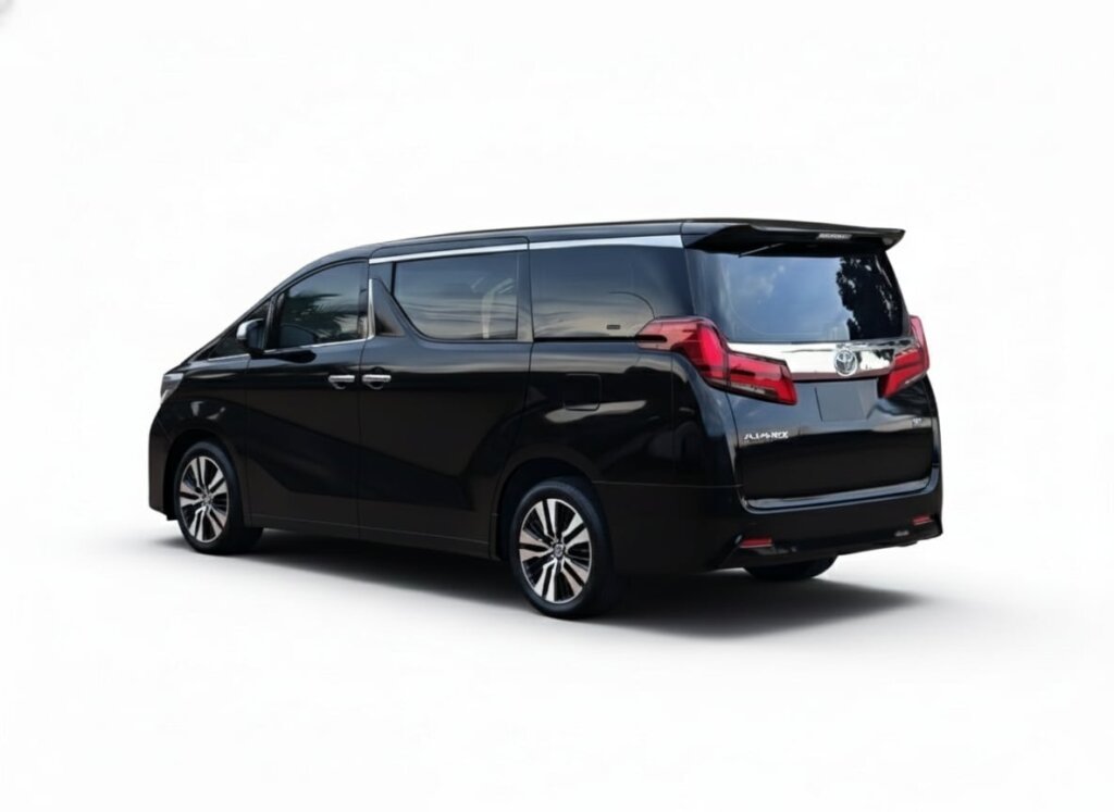 MOBIL ALPHARD HITAM TYPE G (BELAKANG)